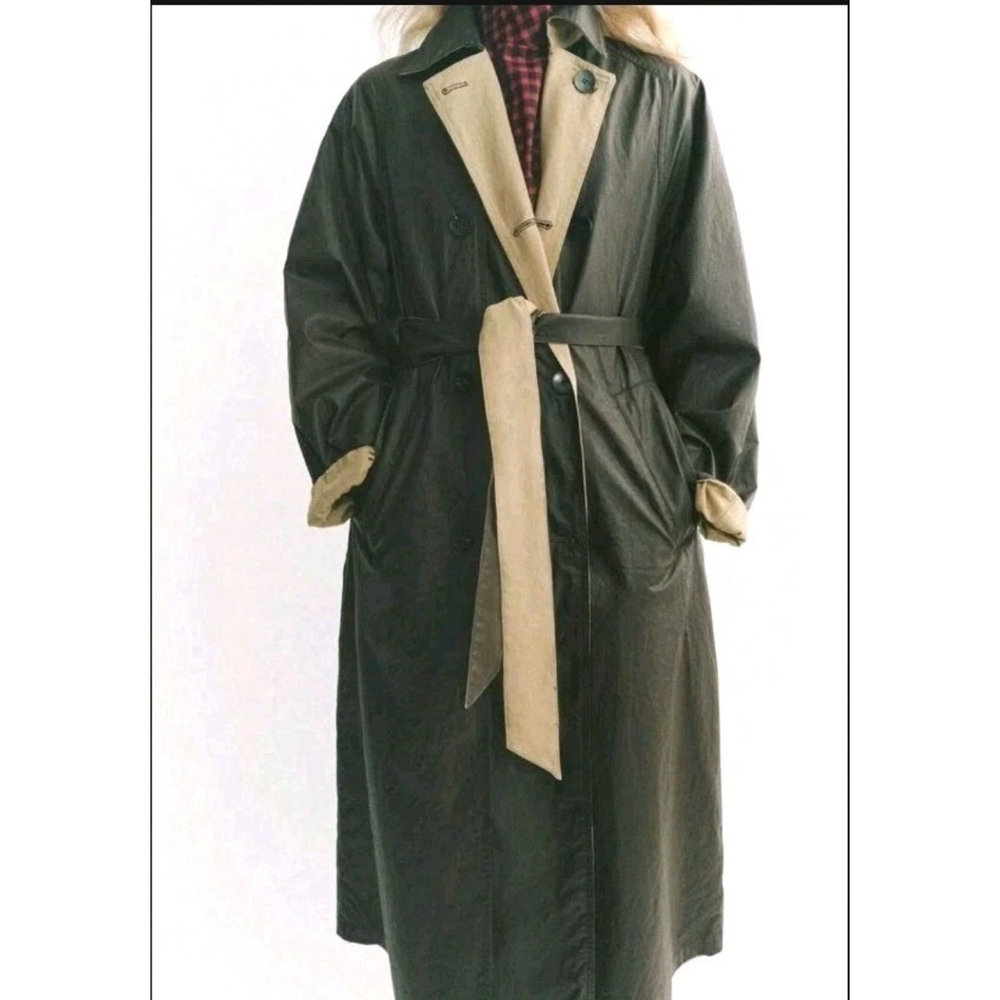 ZARA Reversible Trench Coat ZW COLLECTION Brown Tan Size Small NWT - Picture 4 of 16